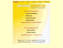 Tablet Screenshot of druckerei-gerloff.de